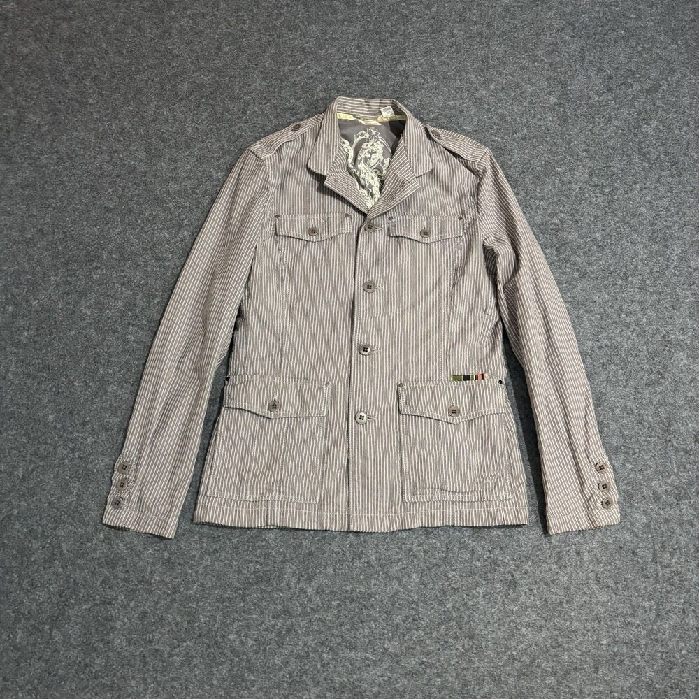 Triple Five Soul Military Style Jacket Women’s Size Medium Striped